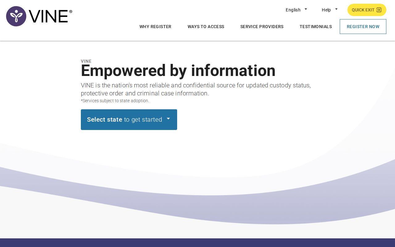 Real County VINELink inmate check Texas search page